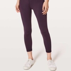 Lululemon High Times Pant - 7/8 Length - Black Cherry - Size 4